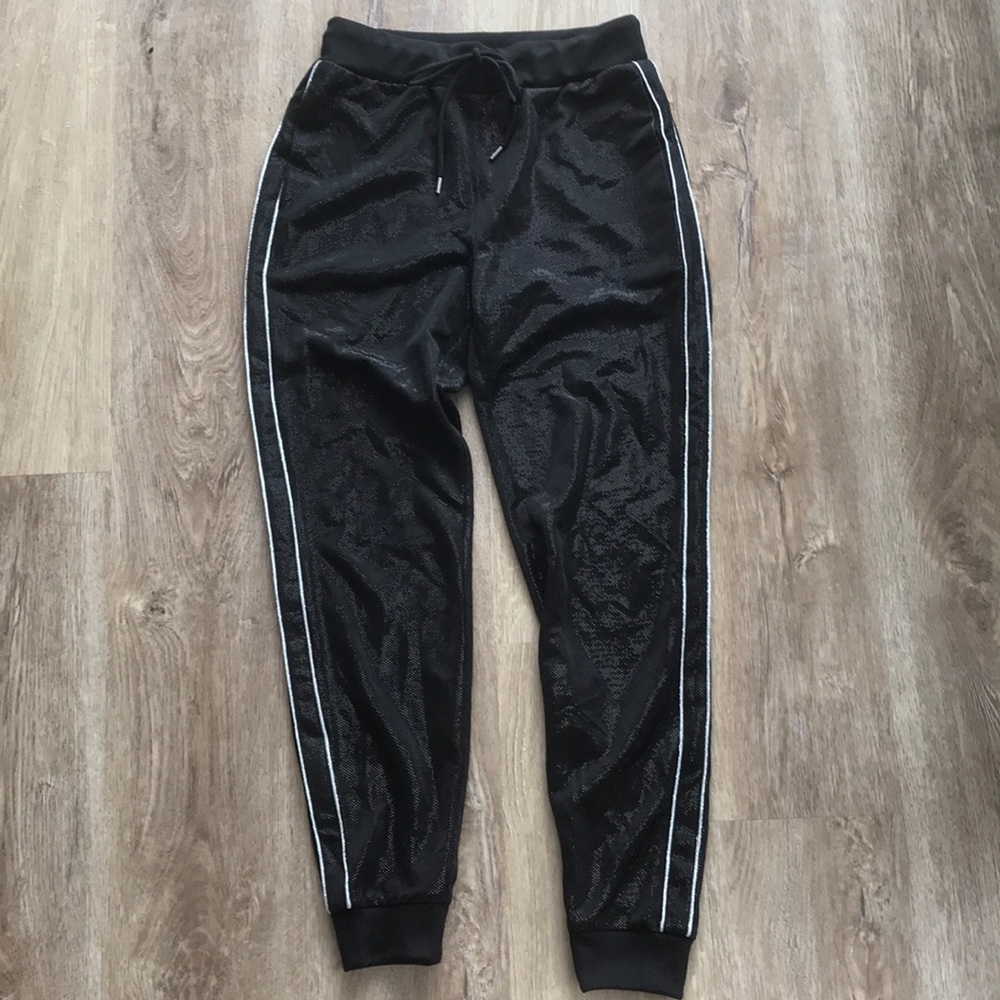 Forever21 Shimmery Varsity Stripe Joggers
